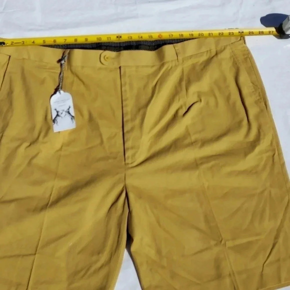 NWT Peter Christian Yellow Mustard Color Mens Shorts Size 50 - Picture 6 of 11